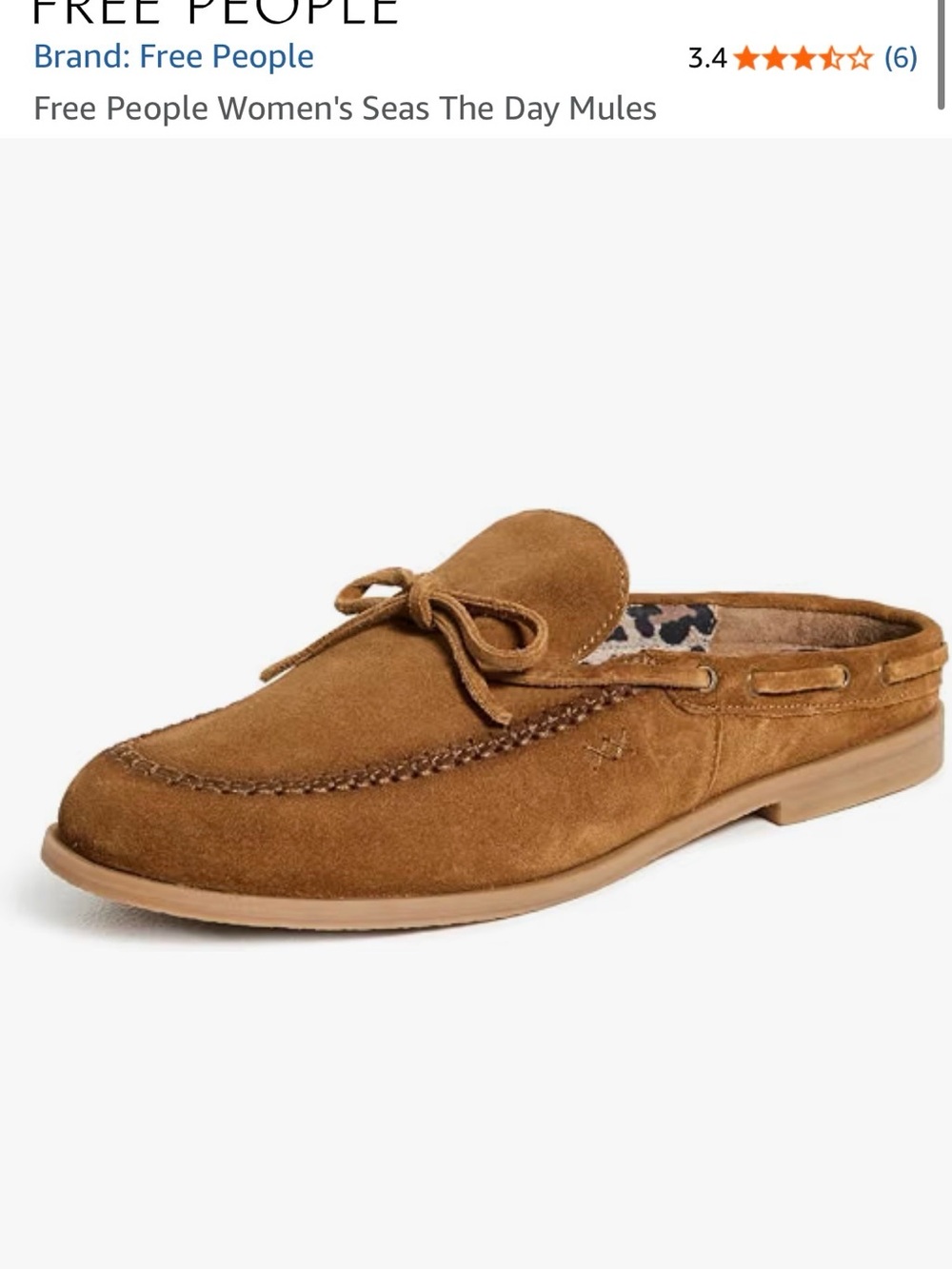 Free People Suede Mule NWT